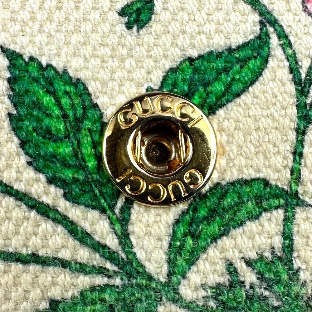 Gucci Flora Canvas Marmont Long Wallet on Chain Limited Edition w/Box & Dust Bag - Picture 10 of 15